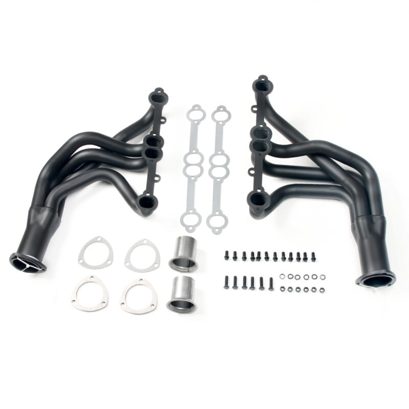 FOR CHEVY CORVETTE 1963-1974 COATED BLACK 1-5/8 MID-LENGTH HEADERS SMALL BLOCK - Image 2