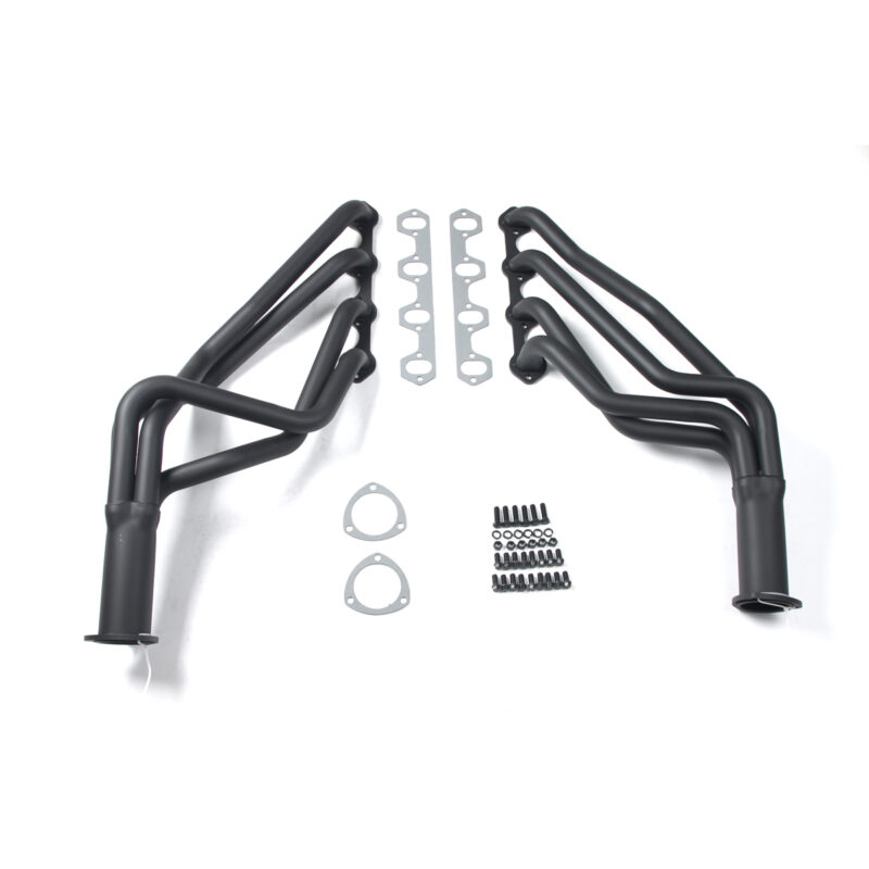 FOR 66-73 FORD MERCURY BLACK PAINT LONG TUBE HEADERS