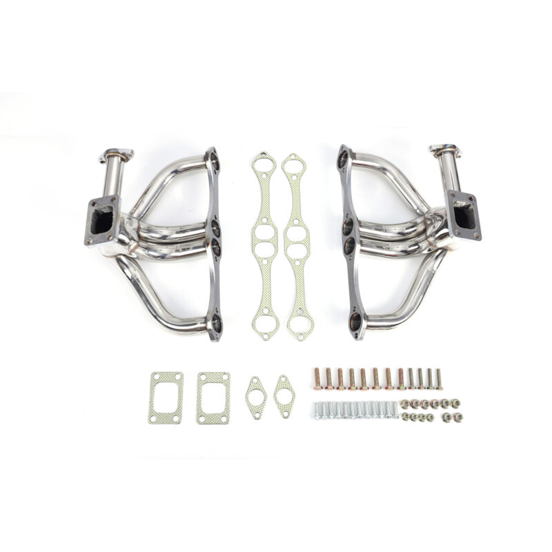 FOR 1982-1992 CHEVY GM SBC T3 TWIN 350 305 400 WG V8 38 TURBO HEADERS MANIFOLDS - Image 2